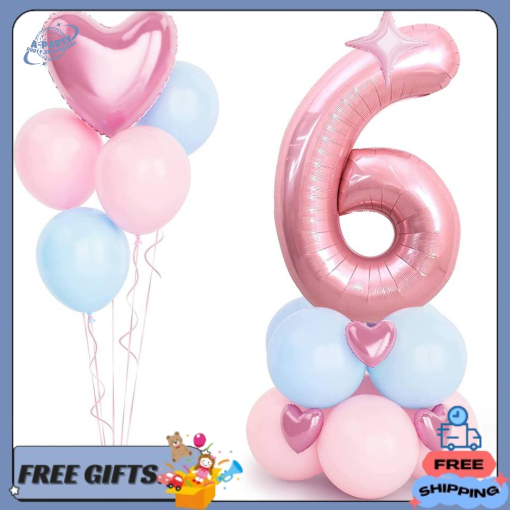 Set Paket Dekorasi Ulang Tahun Tema Pink Macaron/ Set Balon Ulang Tahun/ Dekorasi Pesta Ulang Tahun 