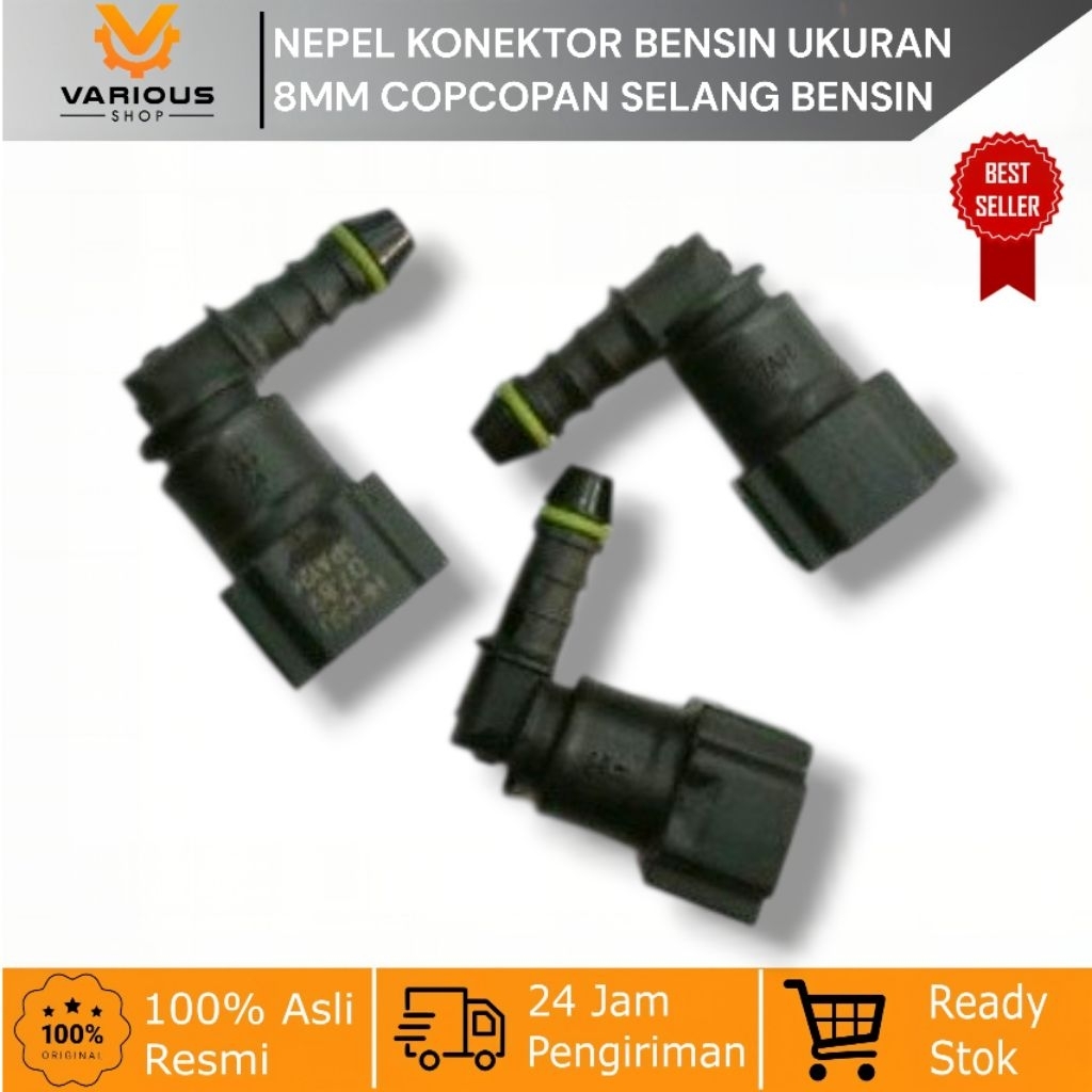 Nepel Konektor Bensin ukuran 8mm copcopan selang bensin