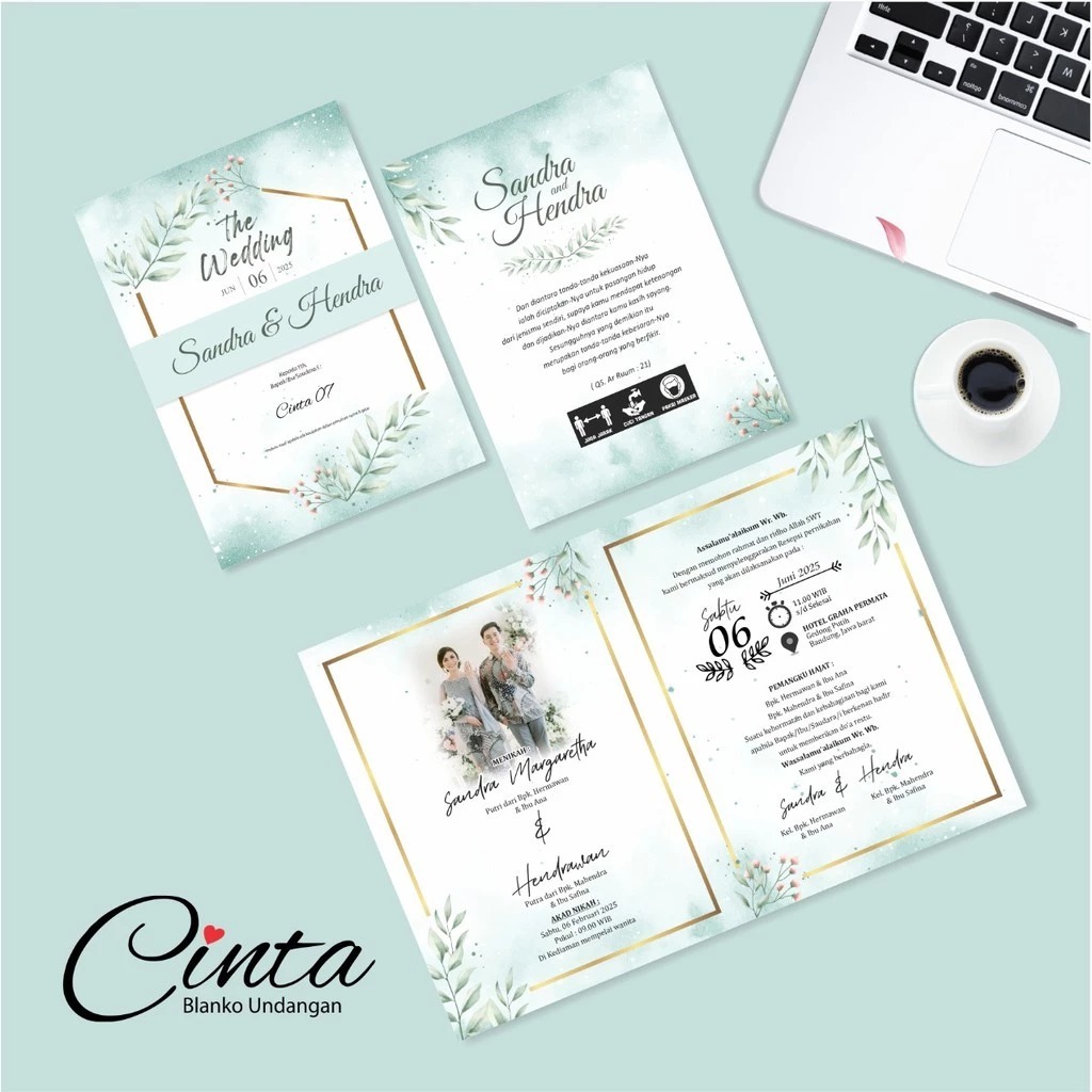 Blangko Undangan Pernikaahn Kosong Cinta 07 - Blangko Undangan Cinta [ECER]