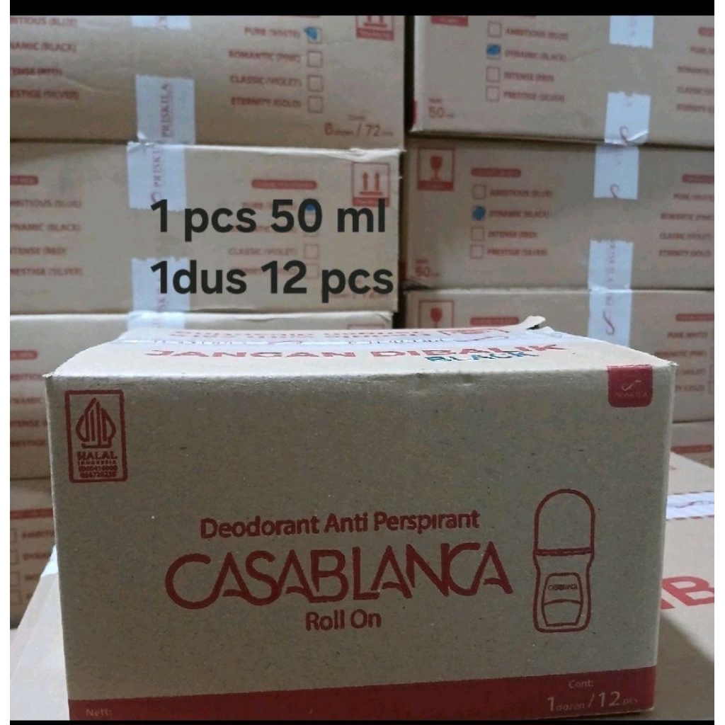 Casablanca Deodorant Anti Perspirant Roll On - Parfum 1 dus isi 12pcs