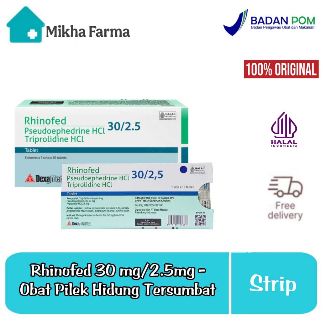 Rhinofed Tablet 30 mg/2.5 mg