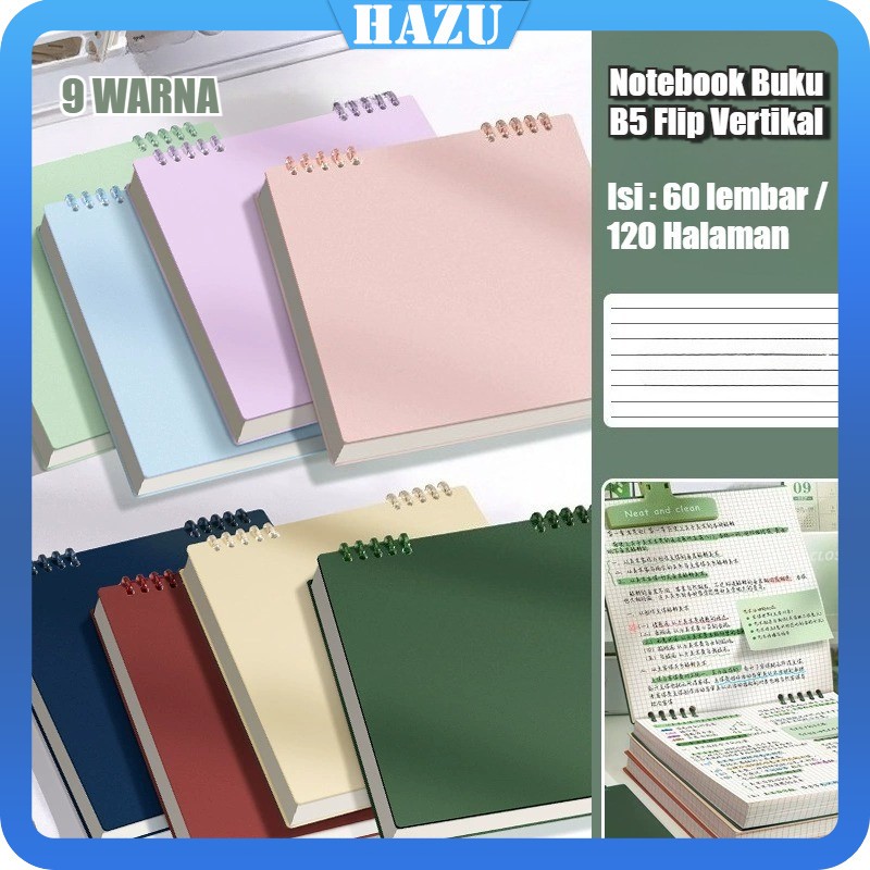 Binder 360 Derajat Notebook B5 Binder Notebook/Notebook Buku B5 Flip Vertikal/Tulis Sekolah Lucu Buk
