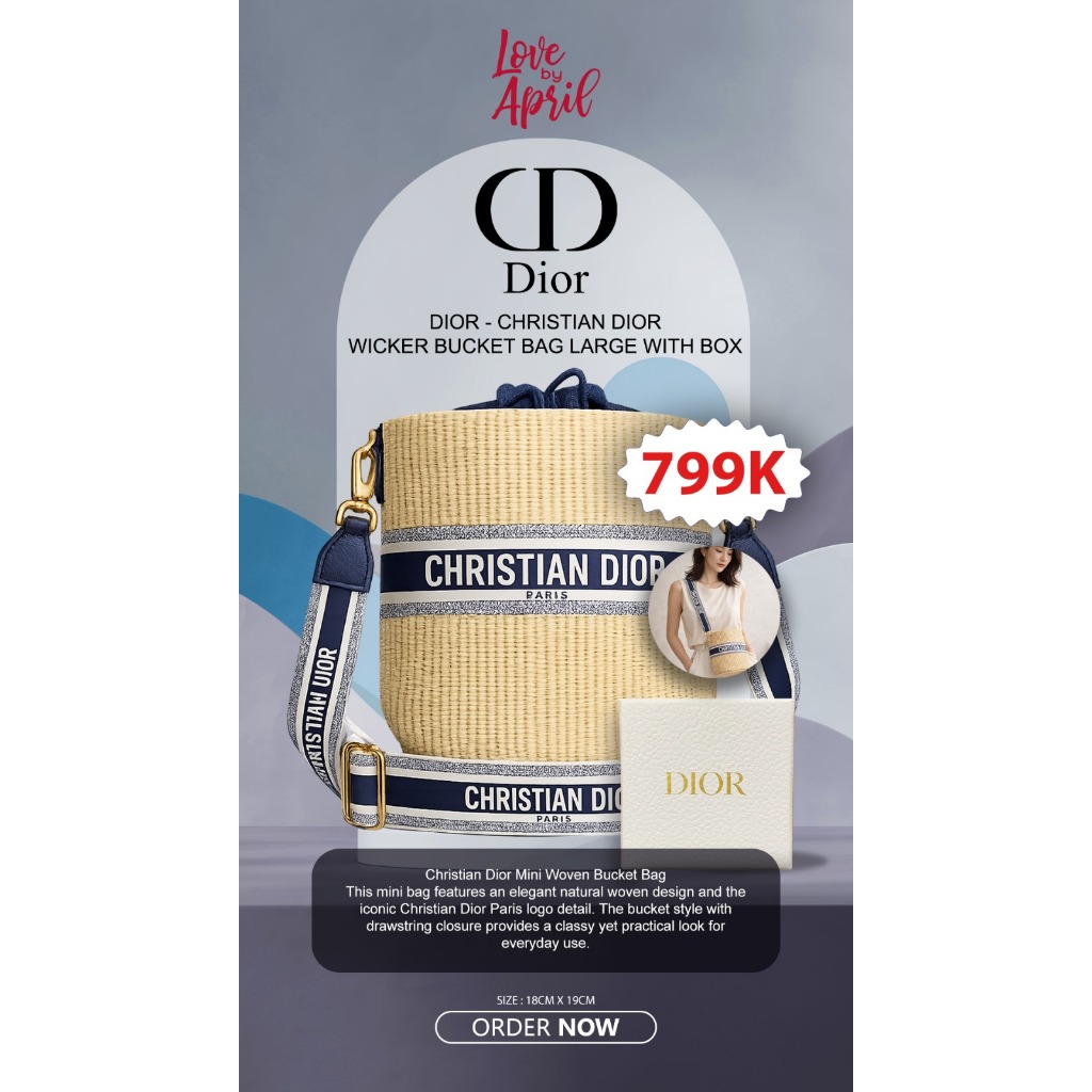 Dori Wicker Bucket Bag With Box