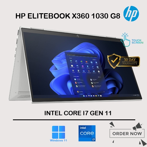 LAPTOP HP ELITEBOOK X360 1030 G8 / CORE I7 GEN 11 / TOUHSCREEN 2IN1