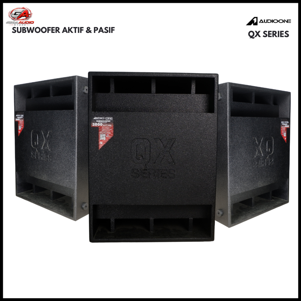 Speaker Subwoofer 18 Inch AUDIO ONE QX Series Aktif Pasif Box Bass Reflex Sound System I GA