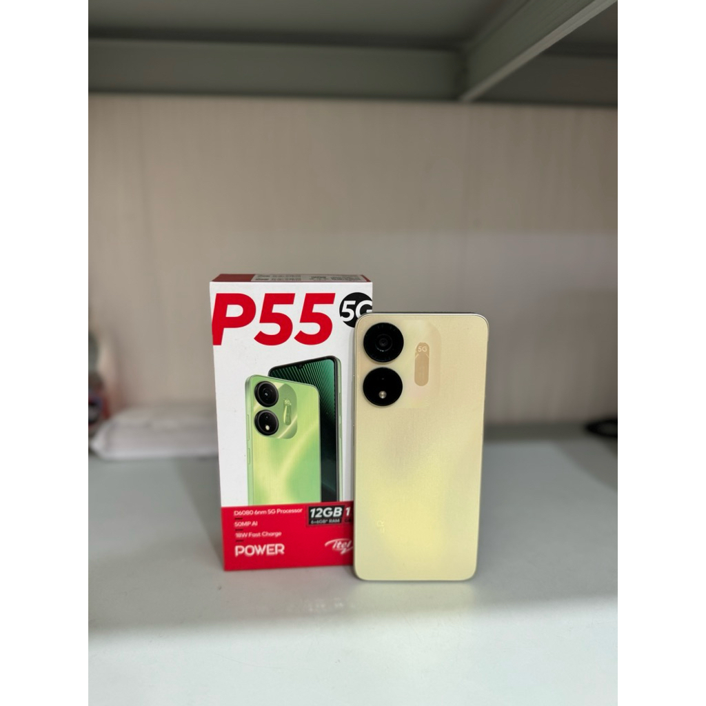 itel p55 5g 6/128 second lengkap fullset