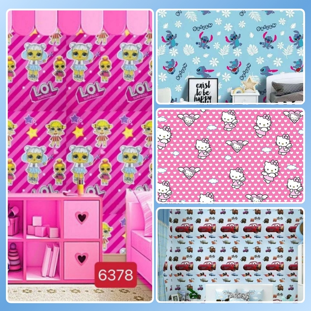Wallpaper Dinding Kamar Tidur Anak Motif Princes Karakter Stiker Dinding Kamar Tidur Anak Motif Prin