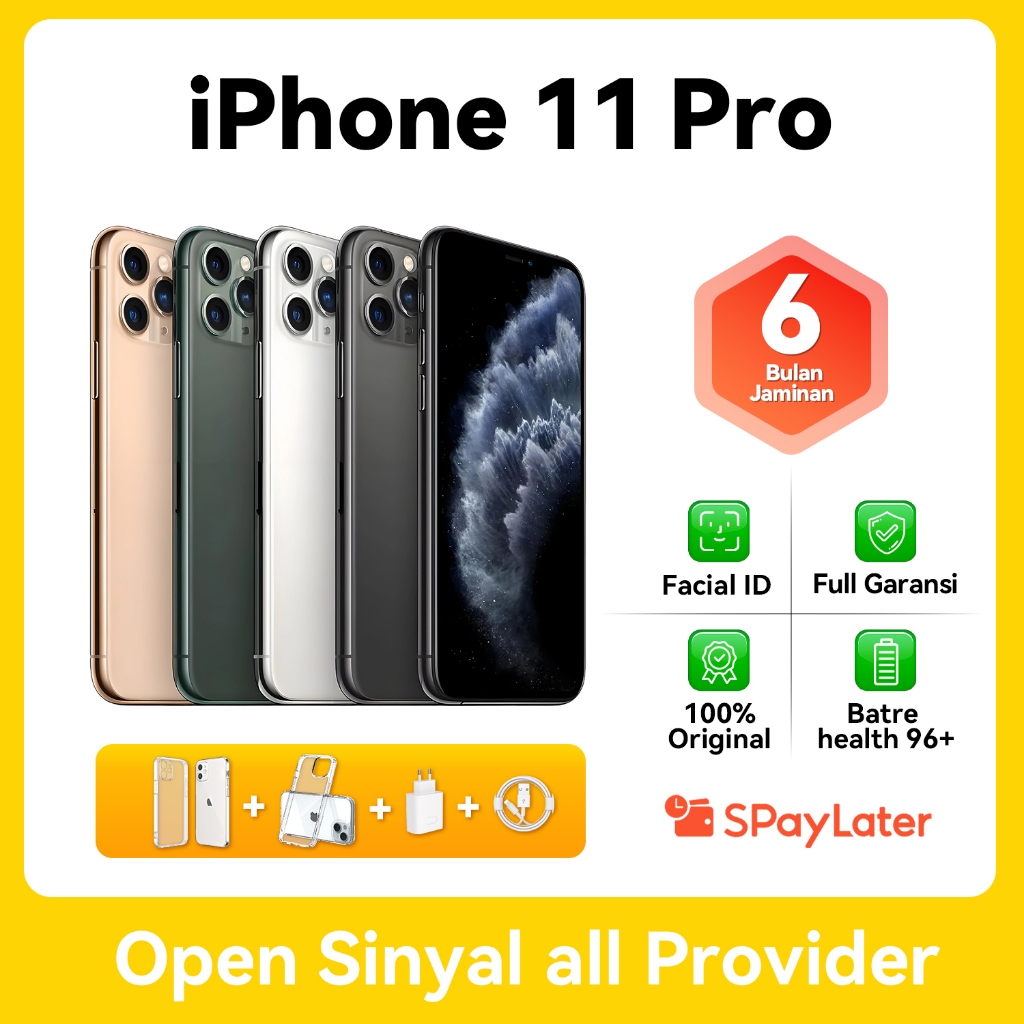 Dalam stok iPhone 11pro 64G 128G 256G SECOND 100% Original LIKE NEW  Fullse No Refurbish Ibox‌ Fulls