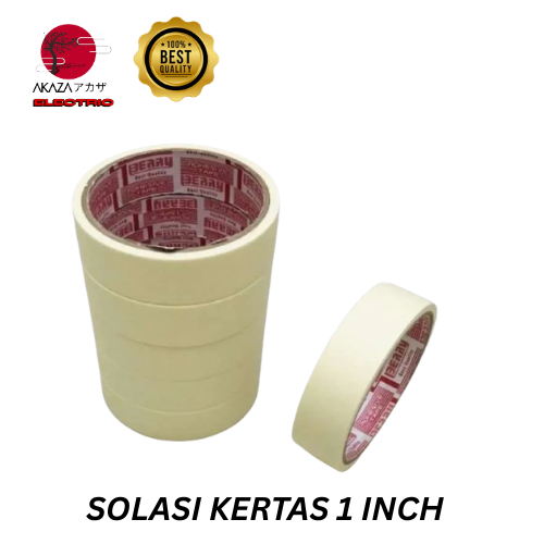 [ GROSIR 12PCS ] ISOLASI KERTAS 1 INCH/ISOLASI KERTAS SERBAGUNA/ISOLASI PUTIH KERTAS SERBAGUNA......