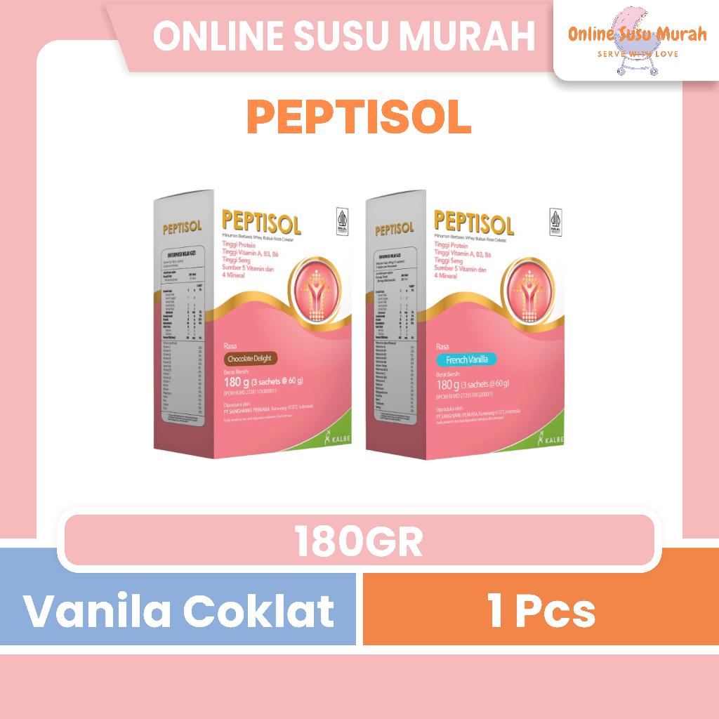 PEPTISOL VANILA COKLAT 180GR NUTRISI TINGGI PROTEIN RENDAH RESIDU 180 GR SSKD