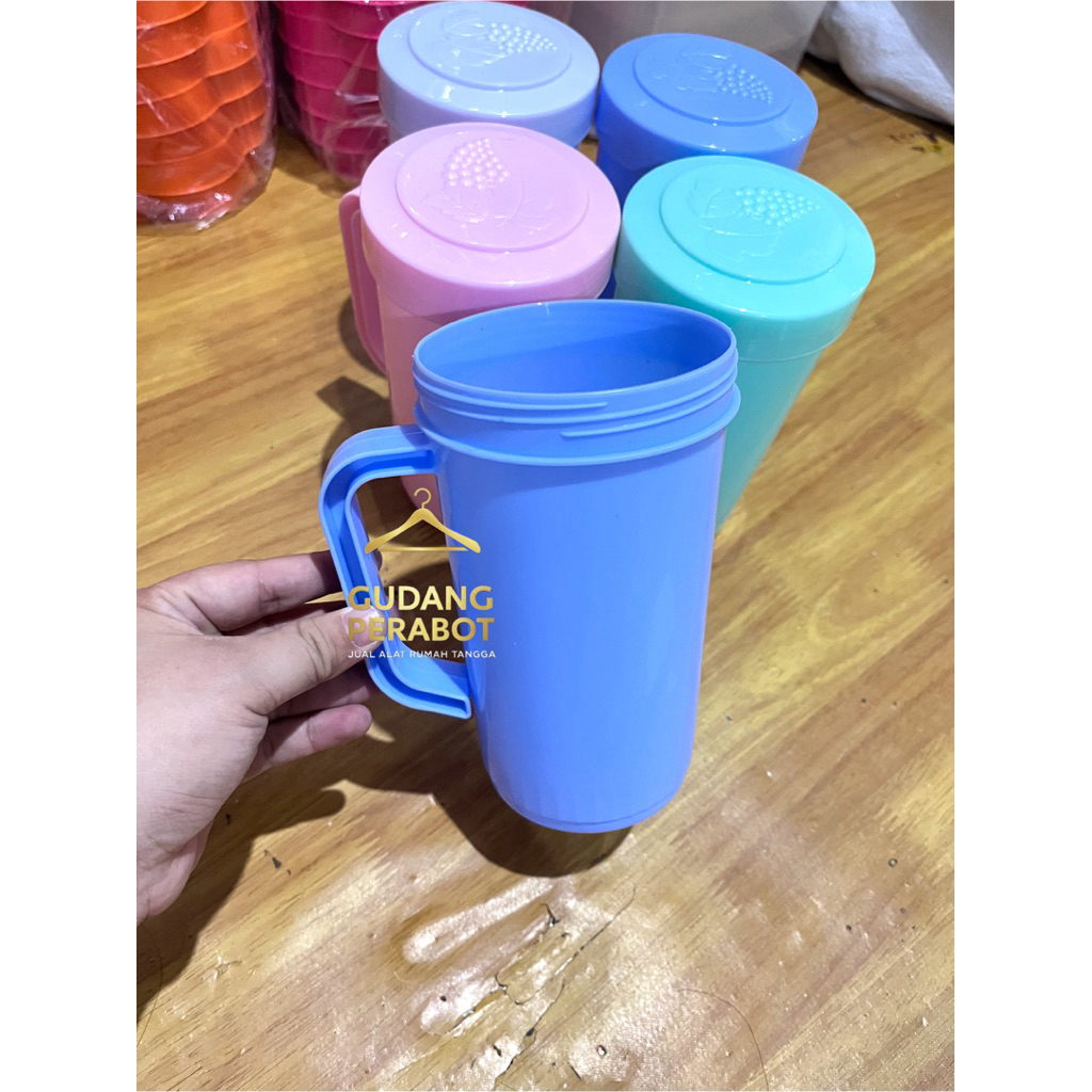 Mug erico / gelas tutup drat / cangkir besar tutup rapat