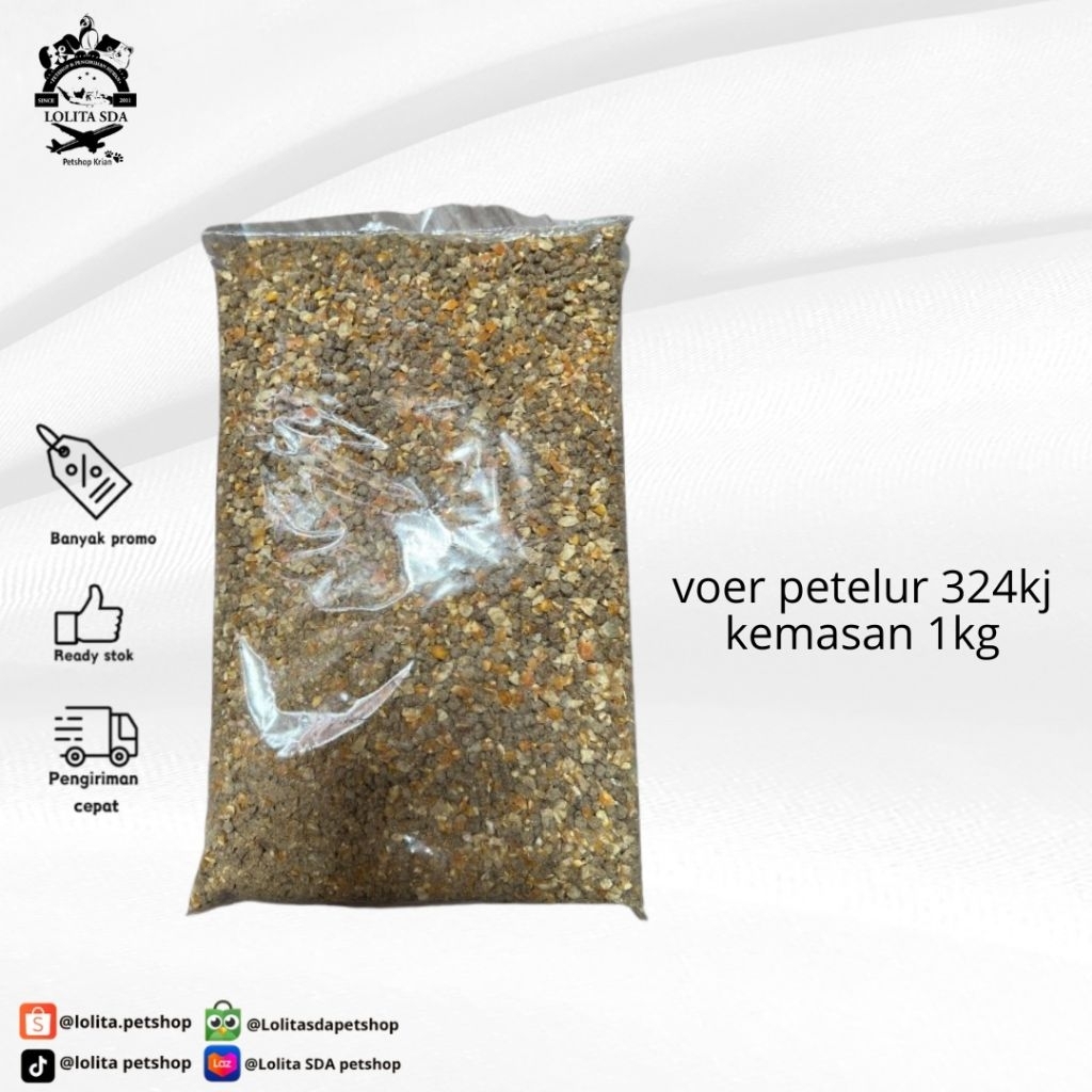 Voer petelur 324kj 1 kg pakan ayam