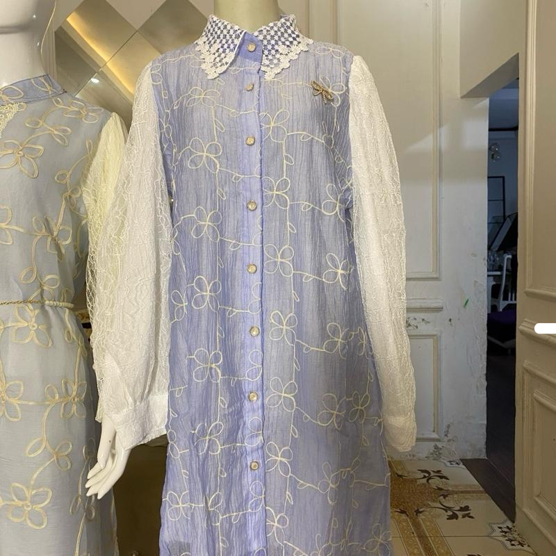 AMIRA-Tunik Dahlia Motif bunga cantik elegan