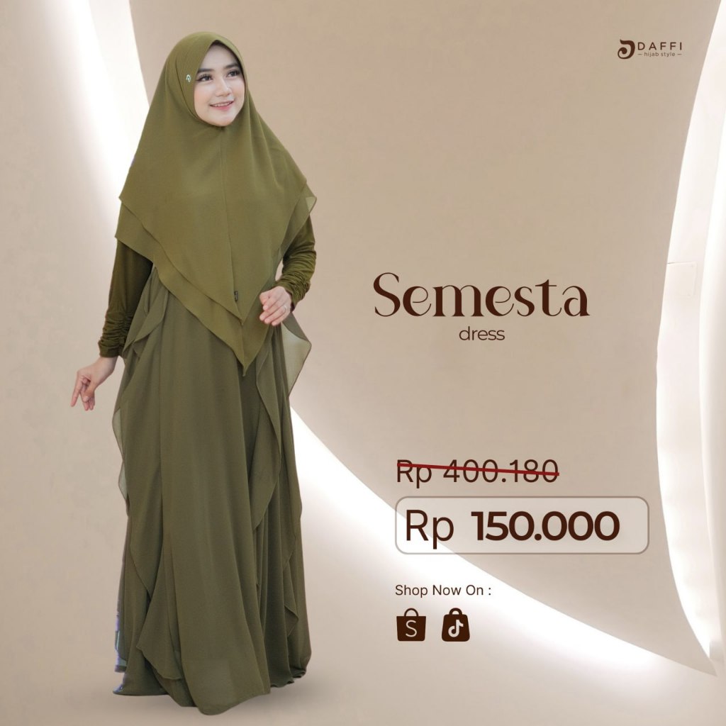 Daffi Hijab - Gamis Semesta Series - Dress Gamis Dewasa Ceruty Premium