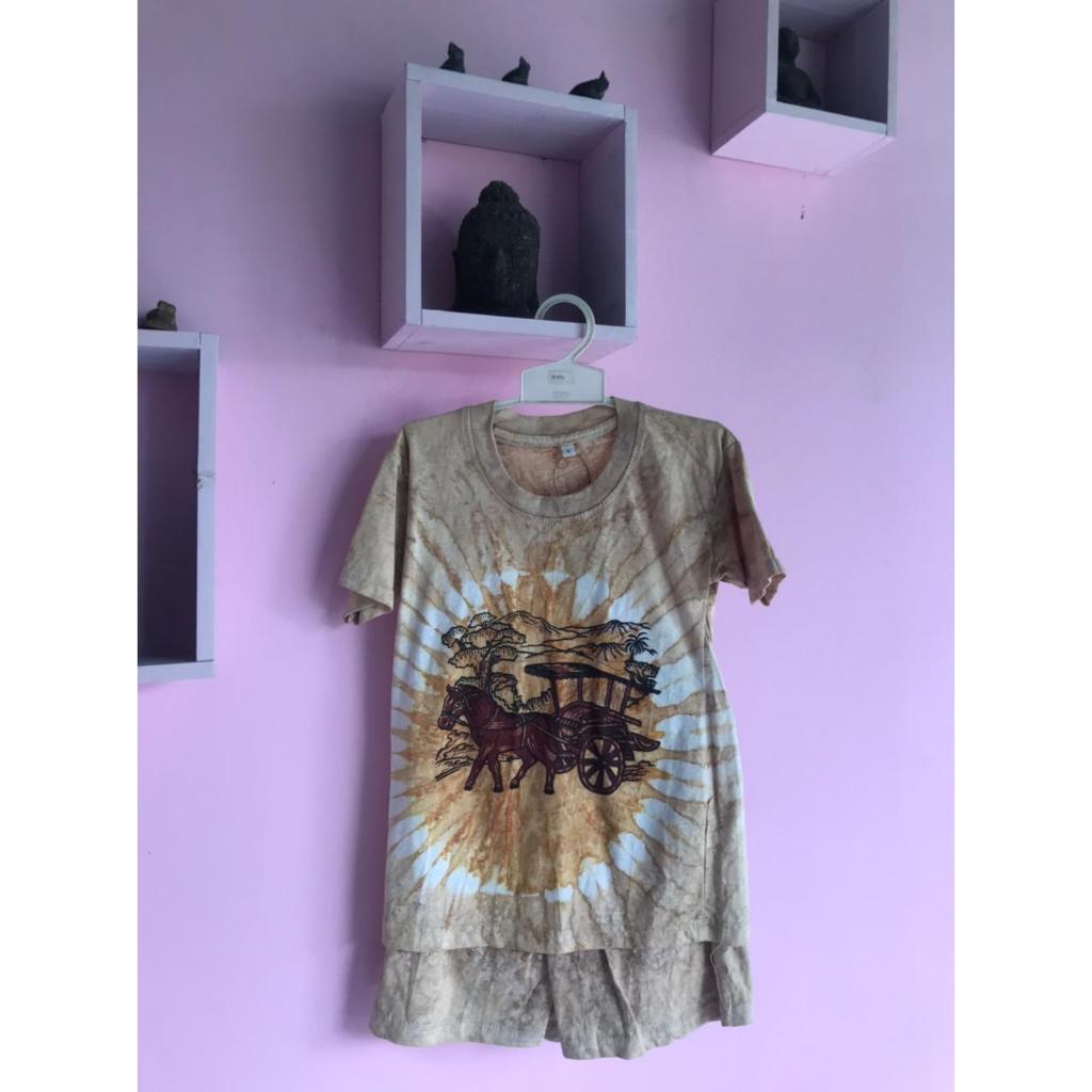 setelan kaos borobudur anak