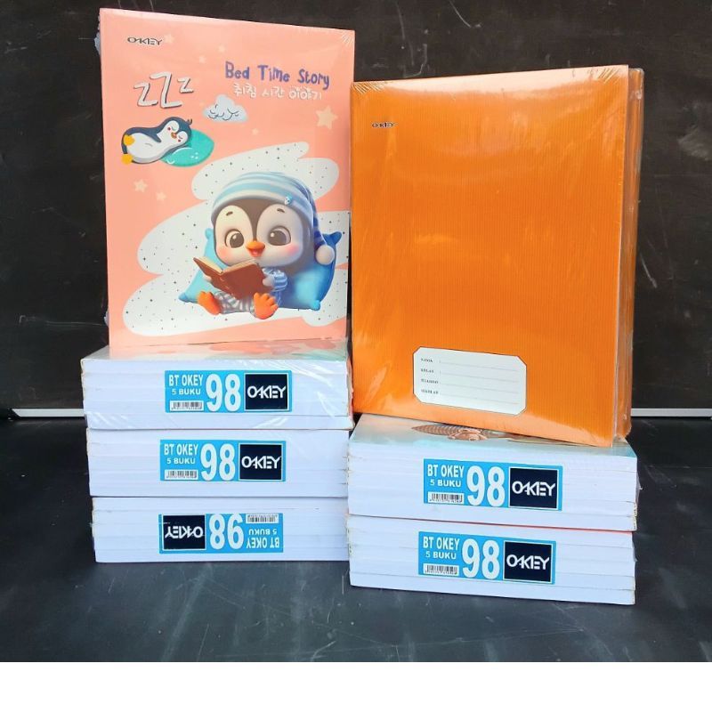 buku Tulis Okey 98 Lembar Motif Fancy ( Pak 5 Buku )