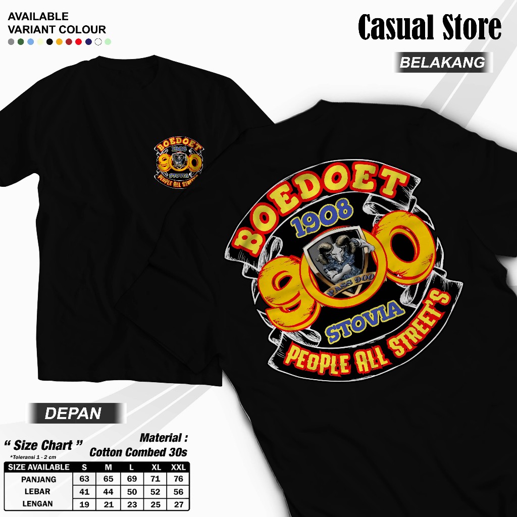 Kaos Boedoet 1908 Distro Alumni Unisex Katun Combed 30s