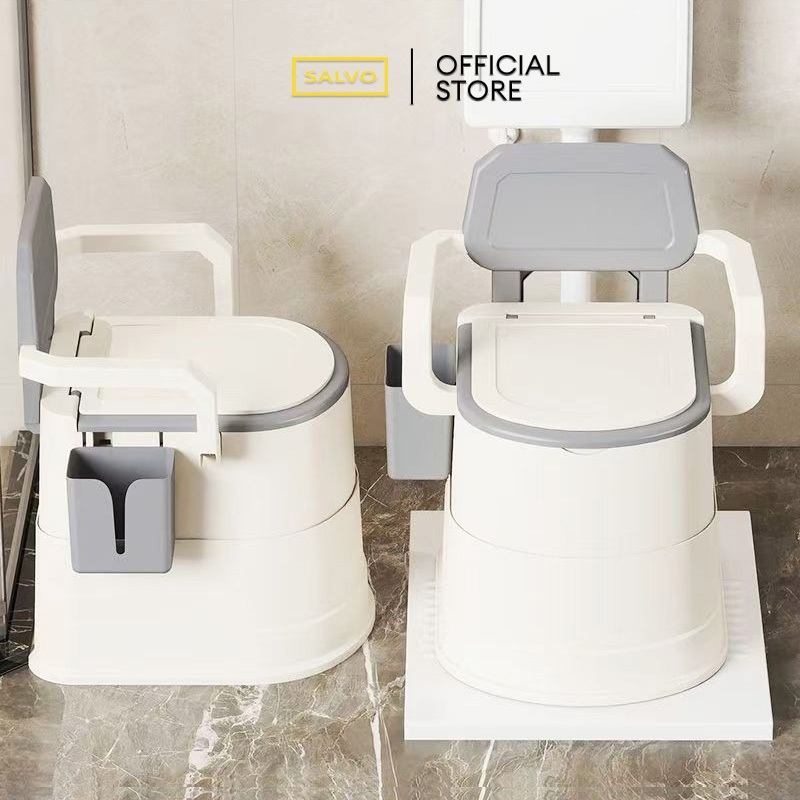 Salvo Closet Jongkok Closet Duduk Toilet Portable Kursi ToiletTraining Anak Pispot Dewasa Wanita