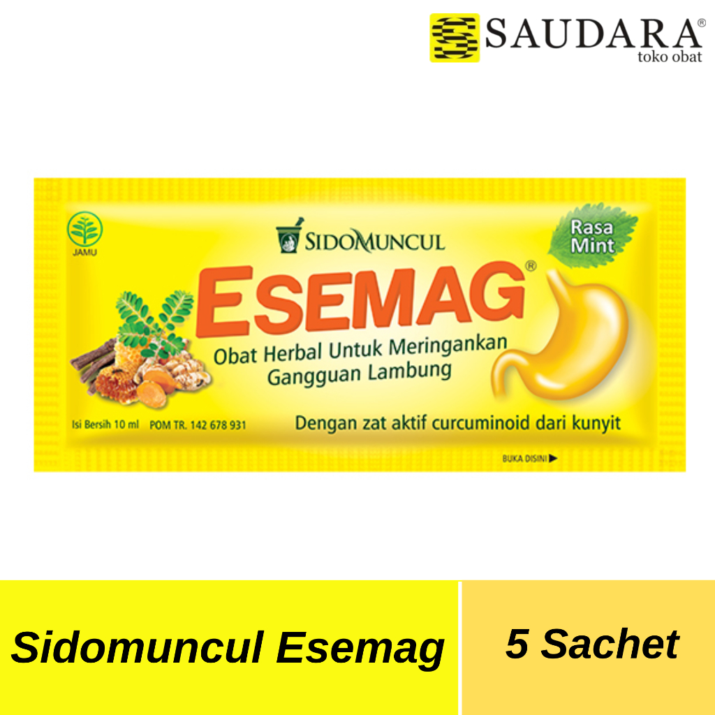 Sidomuncul Esemag 5's - Obat Maag, Asam Lambung, Membantu Meringankan Gangguan Lambung