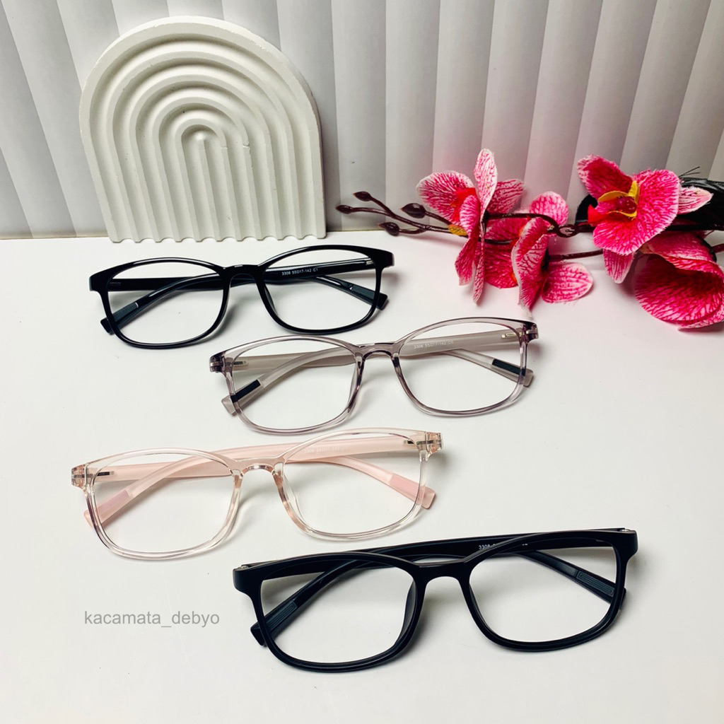 FRAME 3308/Kacamata Kotak/Kacamata Lentur/Kacamata Minus/Frame Kotak