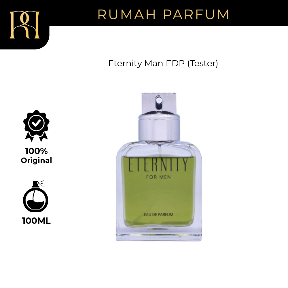 Parfum Pria Calvin Klein Eternity Man EDP (Tester) (100 mL) Perfume Cowok Tahan Lama dan Wangi
