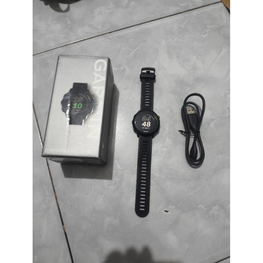 (second) Smartwatch Running/Jam Lari Garmin Forerunner FR55 Fullset Original TAM