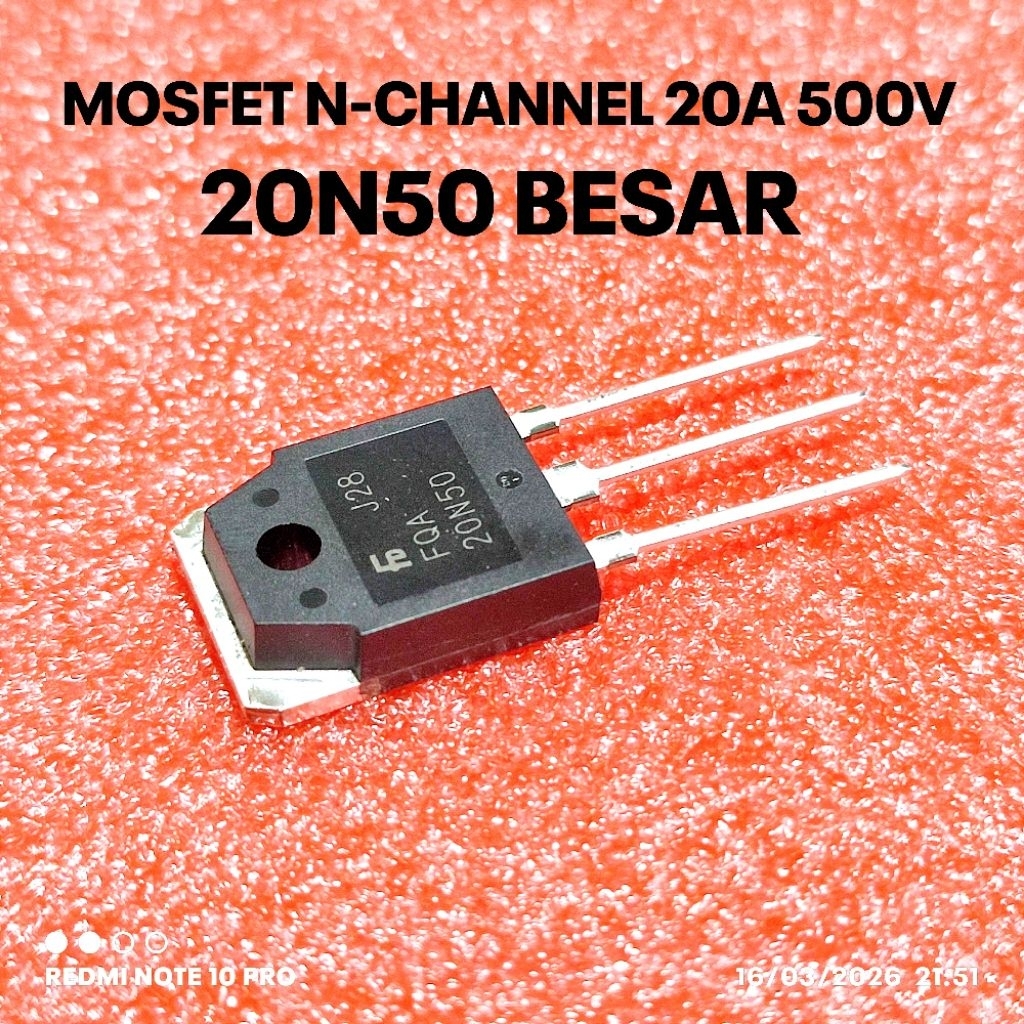 MOSFET N-CHANNEL FQA20N50 20N50 20A 500V BESAR