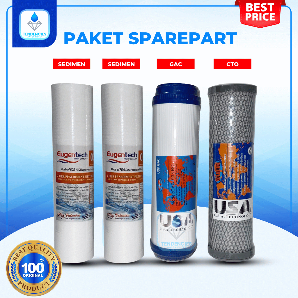 Paket Sparepart Filter Air Tahap Penjernih Air Rumah Tangga Depot Isi Ulang