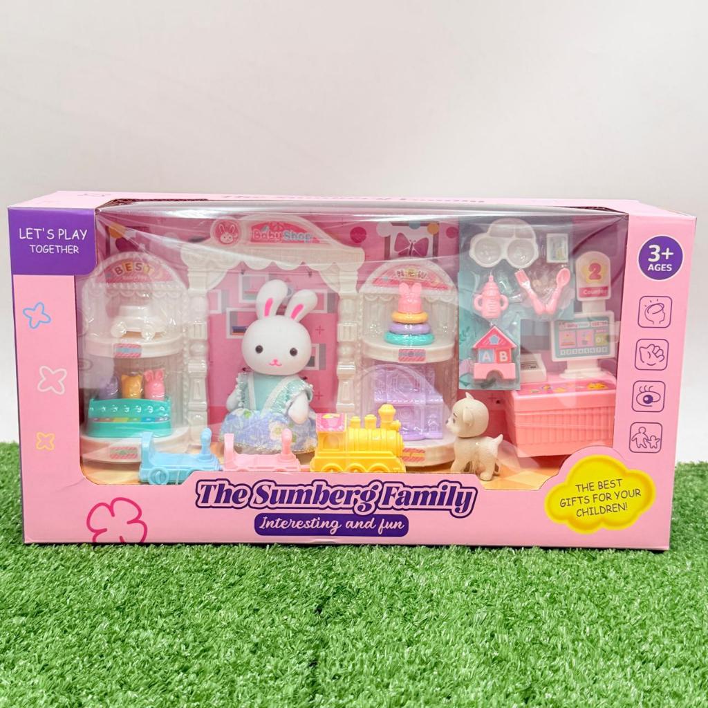 Mainan Rumah Rumahan Boneka Kelinci Playhouse - Rabbit Playset