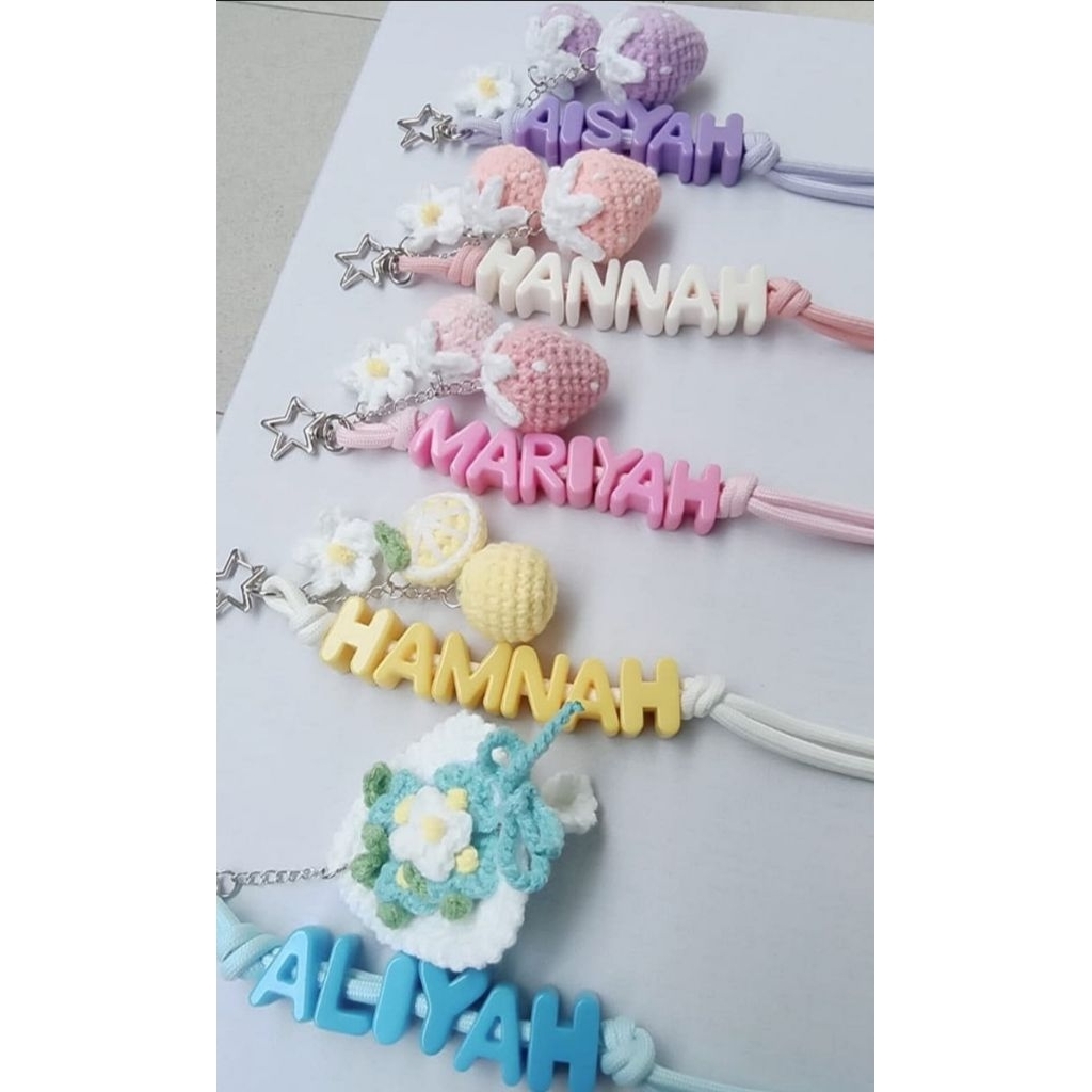 [RG] Alphabet Crochet Bag Charm