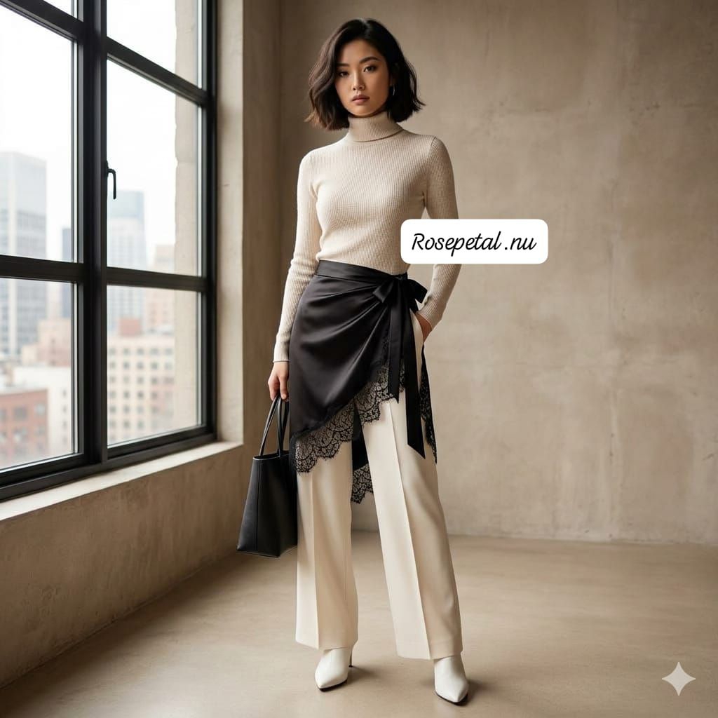 Rose Lace Layering Skirt / belt satin brukat rok / kain brukat rok