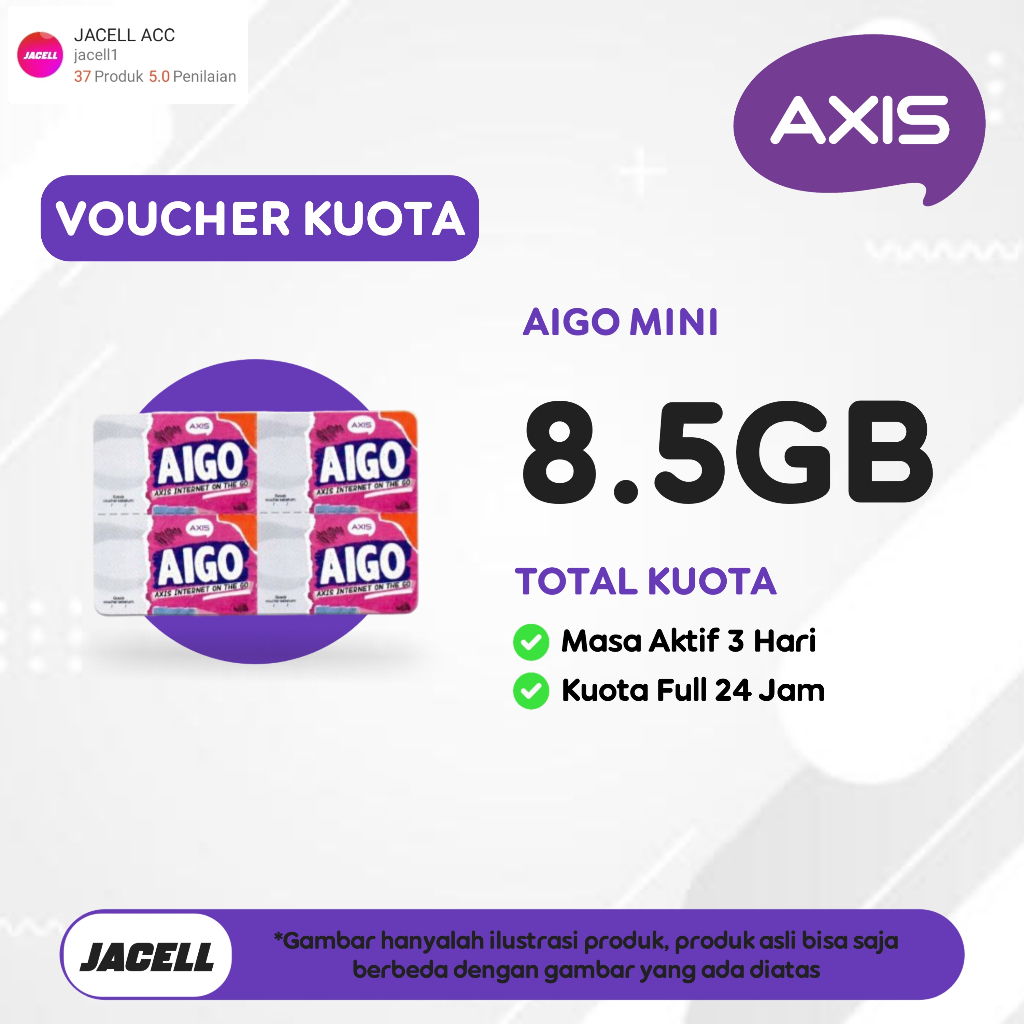 VOUCHER AXIS 8.5GB 3 HARI VOUCHER DATA