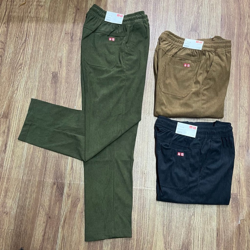 [UNIQLO] CELANA PANJANG CORDUROY CELANA KODORAI PINGGANG KARET UNISEX TERLARISSS