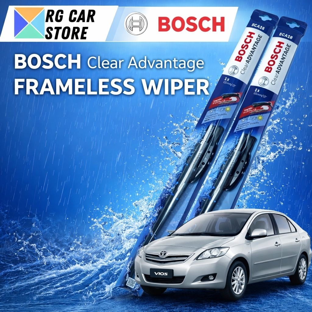 Wiper Bosch Toyota Vios Frameless Full Karet Bosch Original