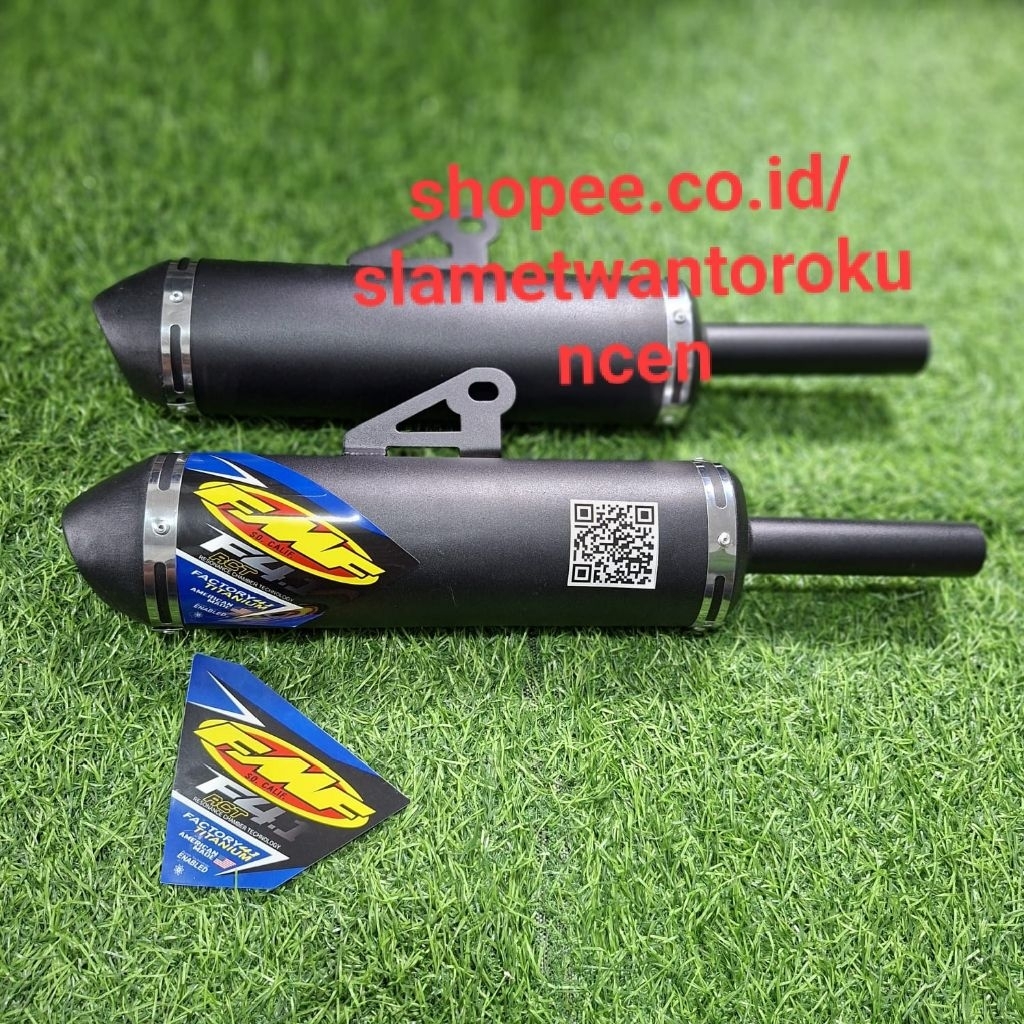 knalpot slincer FMF 2tak ninja fizR satria2tak blak coating