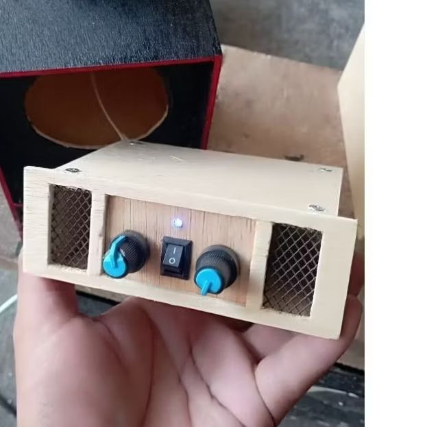 POWER AMPLIFIER MINIATUR 5volt BLUETOOTH DENGAN BOX TRIPLEK
