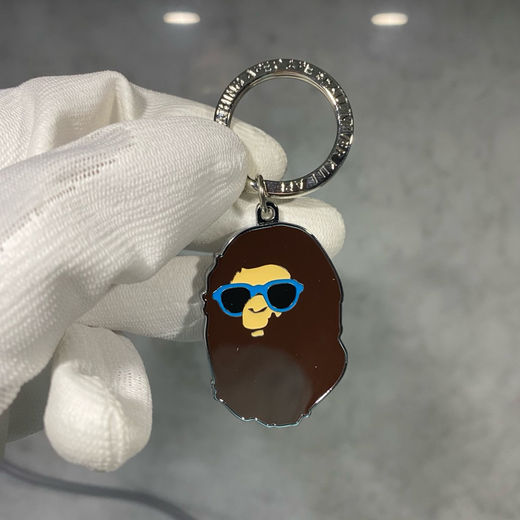 BAPE Resort Ape Head Metal Keychain (Brown) Gantungan Kunci A Bathing Ape