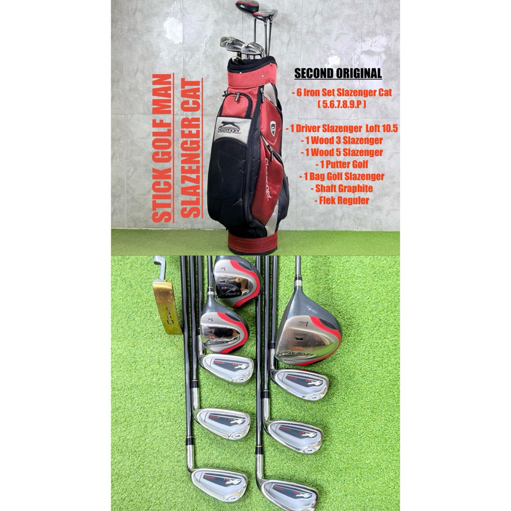 Paket Stick Golf Slazenger Golf Fullset Bag Golf Bekas Original