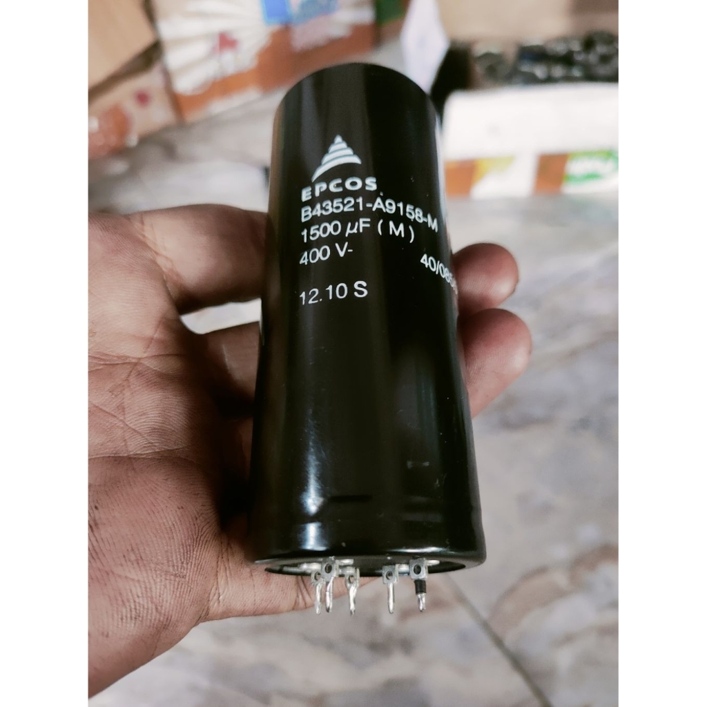 Elko kapasitor Elco capasitor cabutan 400v 1500uf original cabutan 400volt 1500uf 5pin/5kaki