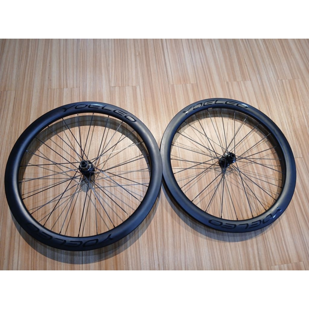 WHEELSET ROADBIKE YOELEO CARBON DISCBRAKE 50MM ORIGINAL SECOND GOOD CONDITION