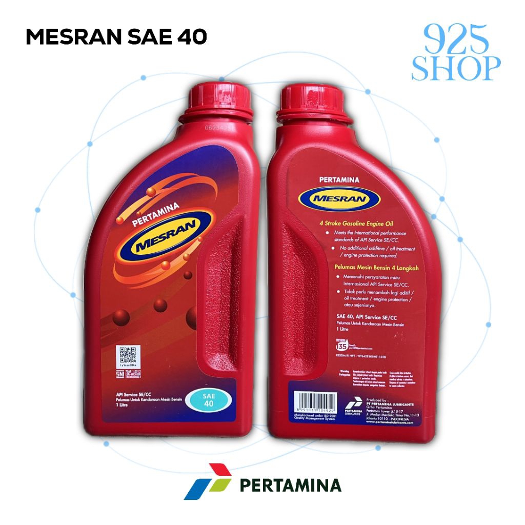 Oli Mesran SAE 40 1 Liter ASLI