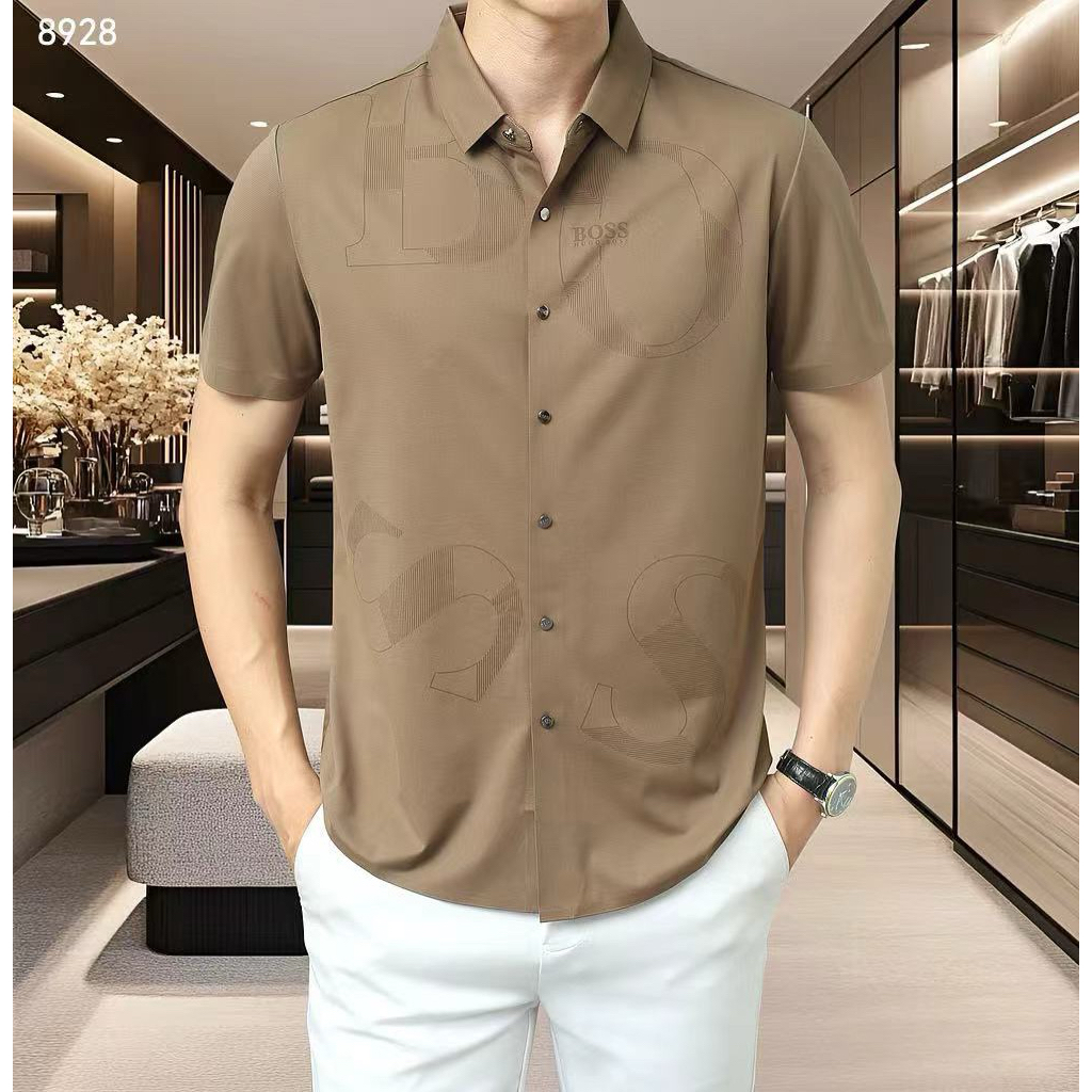Kemeja pria casual branded fashion MIRROR # ABS-01D