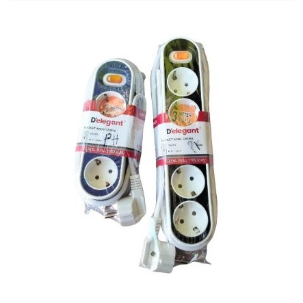 Stop Kontak + Kabel D Elegant Stop Kontak Terminal Kuningan 3-5 Lubang Stop Kontak 3 Meter