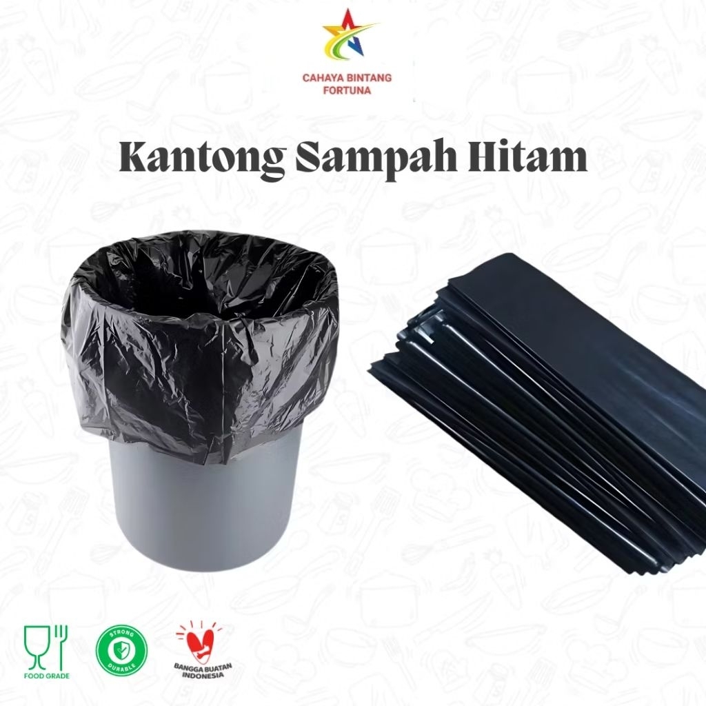 Kantong Sampah Hitam 60x100cm 90x120cm /Kantongan Sampah / Kantong Plastik Sampah Jumbo
