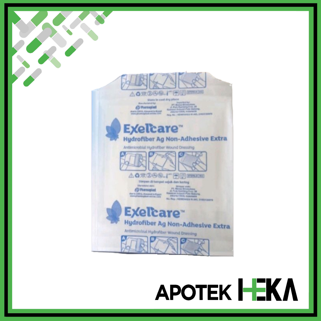 Exelcare Hydrofiber Ag Non-Adhesive Extra Antimicrobial 10x10cm Satuan 1 pc