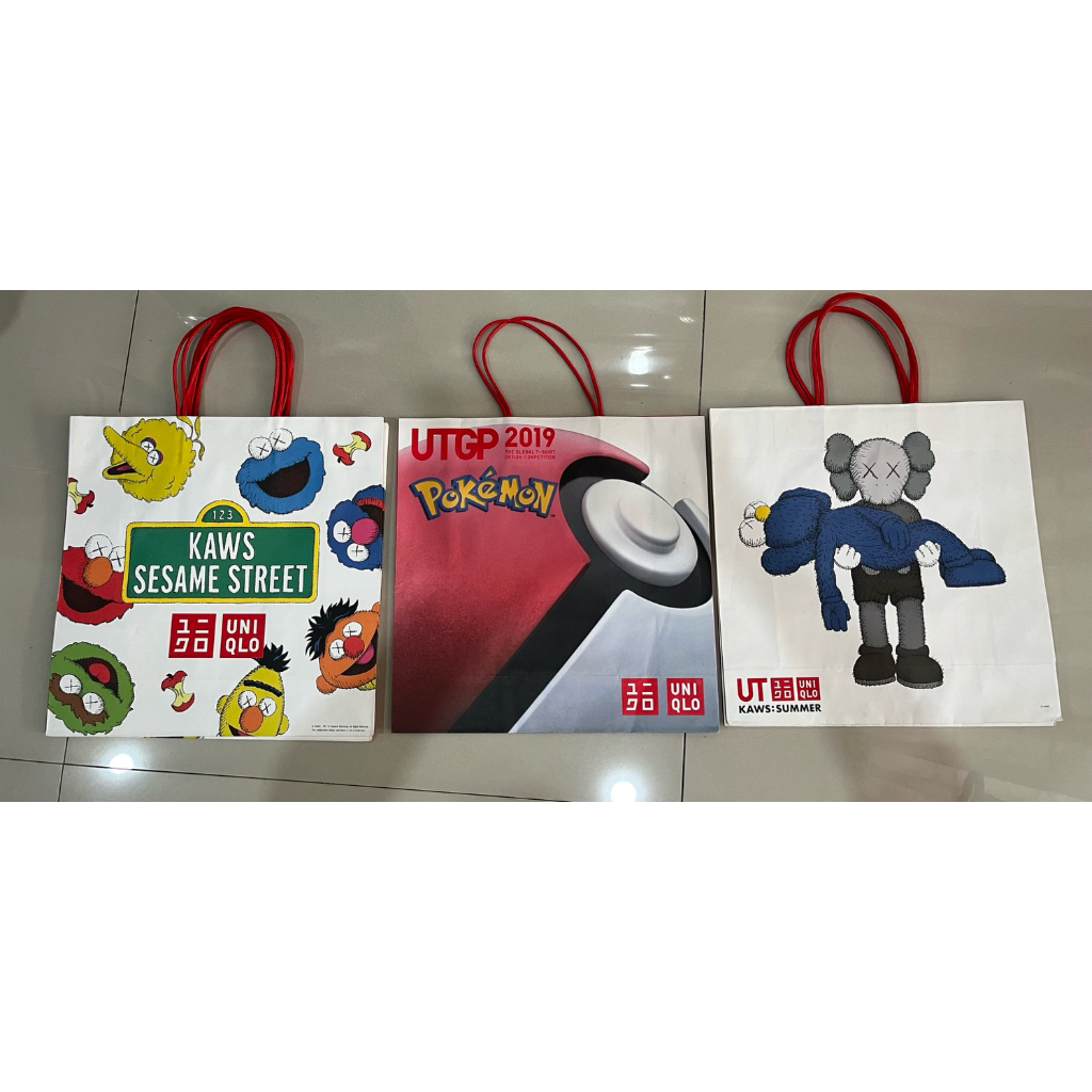 Kaws pokemon uniqlo paperbag