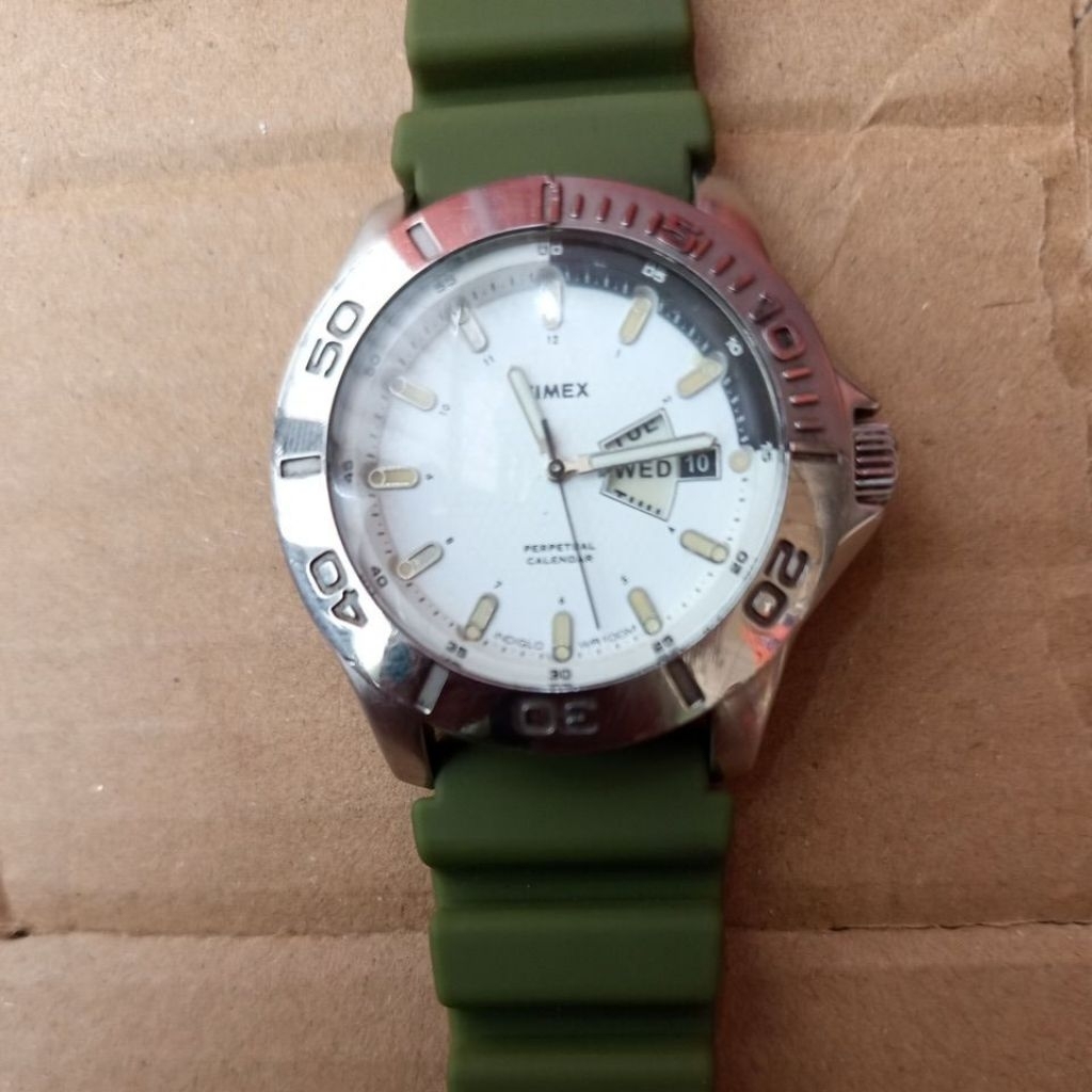 jam tangan timex pirtual calendar original bekas