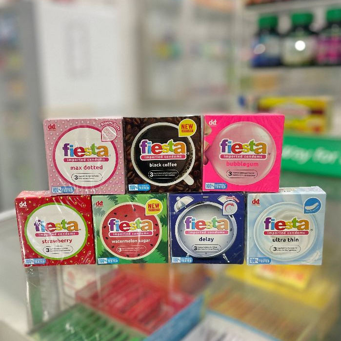 Kondom Fiesta Isi 3 Pcs - Sensasi Rasa, Tipis, Aman, dan Anti Bocor
