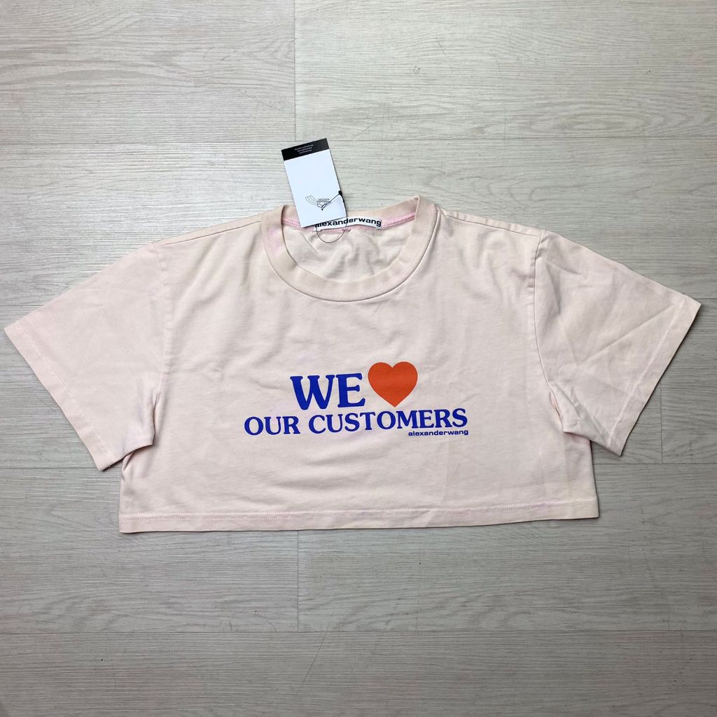 Alexander Wang Tee Alexander Wang Tee Crop We Love Our Customers Logo