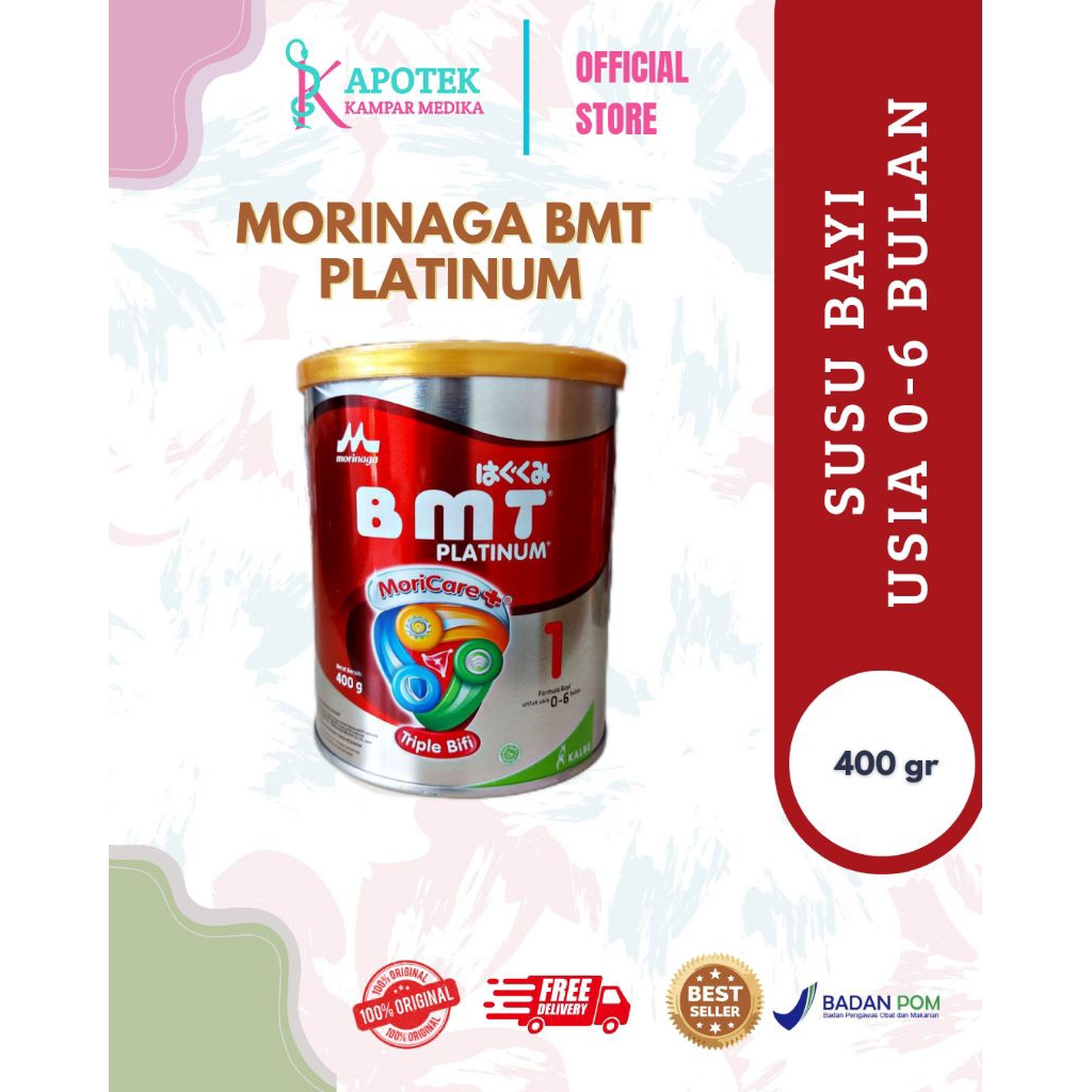 [ORIGINAL] MORINAGA BMT PLATINUM 0-6 BULAN 400GR
